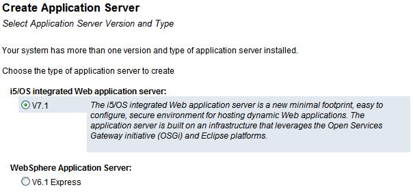 Create Application Server Step b: Select the