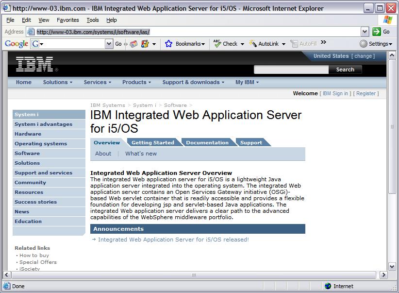 Additional Info See Integrated Web Application Server