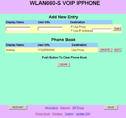 XJ100 Wireless Handset User s Guide Chapter 7 Phone Book Page With Entry To edit a phone book entry: 1.