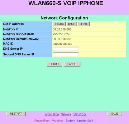 XJ100 Wireless Handset User s Guide Chapter 7 Setting a Static IP Address By default, the XJ200 uses DHCP addressing.