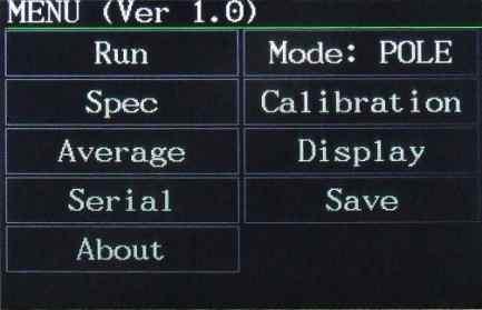 Spec : To setup the specifications for the FLAT mode. 4. Calibration : To calibrate the absolute zero. 5.