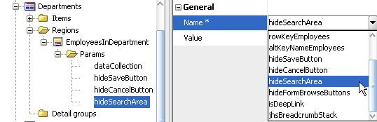 contain the hard coded value of an employee view object usage, but now gets the value from our task flow parameter. 5.