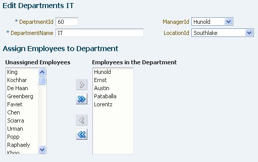 In database terms, the department_id column is set to null.