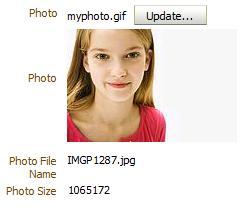 public Number getphotosize() { Number size = null; if (getphoto()!= null) { try { size = new Number(getPhoto().