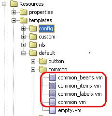 The use of these macro files is configured in jag-config.xml in the libraries property of the velocityinitializer bean.