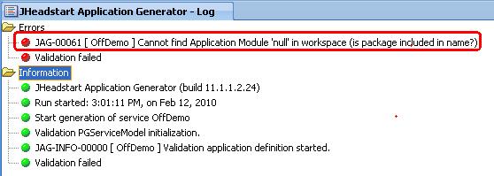 To solve this error, you need to create a dummy application module in your Model project and then set the Data Control property to the data control automatically created for this application