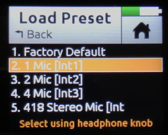 well-suited for CalArts production recording. 5. To load Presets, first tap the Menu icon. 6. Tap Presets > Load Preset.