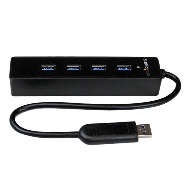 4 Port Portable SuperSpeed USB 3.0 Hub with Built-in Cable Product ID: ST4300PBU3 This 4-Port Portable USB 3.0 Hub with Built-in Cable turns a single USB 3.