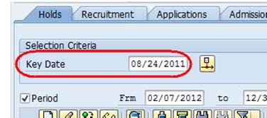 6. Notice that the Key Date field