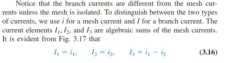 MESH ANALYSIS Consider the figure below:. Assign i and i as meshes and.
