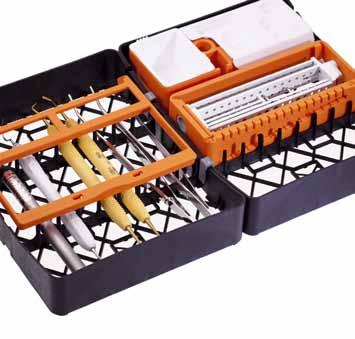 28 files MultiBlock & Disposables Instrument Clamp 140x180x37mm x 2 Mini Tray Mini Tray for 5 instruments Mini