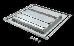 Spec-01195 PROLINE G2 External Components Bases Gland Plate Gland plates are used with a plinth base to provide cable management solutions while maintaining a NEMA 12 rating.