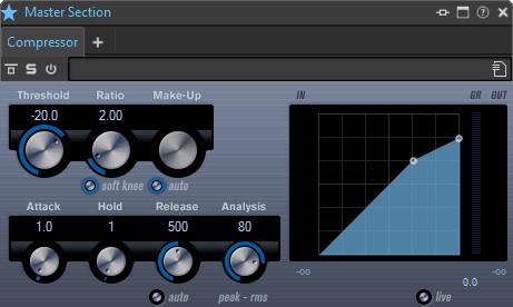 Plug-in Reference Compressor This plug-in reduces the dynamic range of the audio, making softer sounds louder or louder sounds softer, or both.