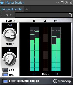 Plug-in Reference Brickwall Limiter Brickwall Limiter Brickwall Limiter ensures that the output level never exceeds a set limit.
