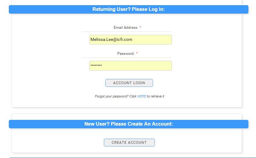 If you have already created a username and password please enter them to log in to your account.