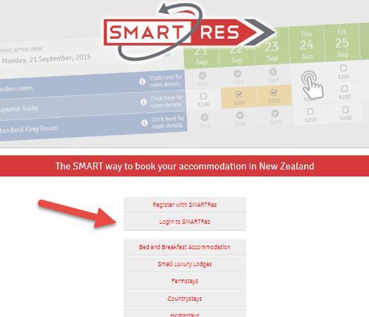 To see availability as an agent with an arrangement to book at a SMART property: Whenever you want to log into SMARTres just go to and