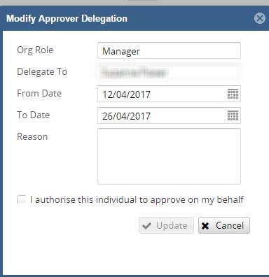 15. You can also edit the delegation at any time by clicking on the icon highlighted and choose Edit 16.