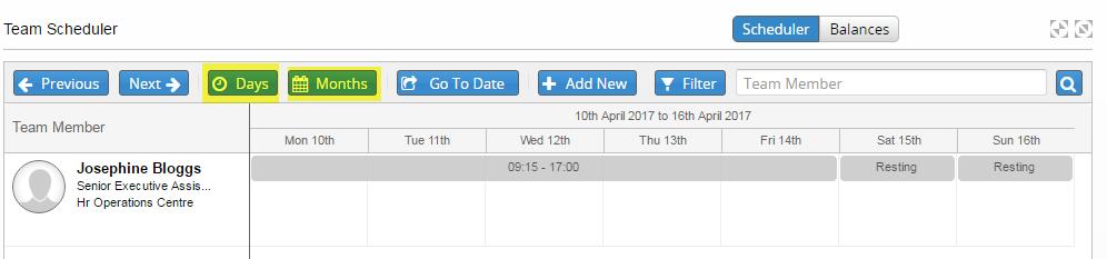 3. The View Scheduler will show you any booked annual leave and sick leave input for your team.