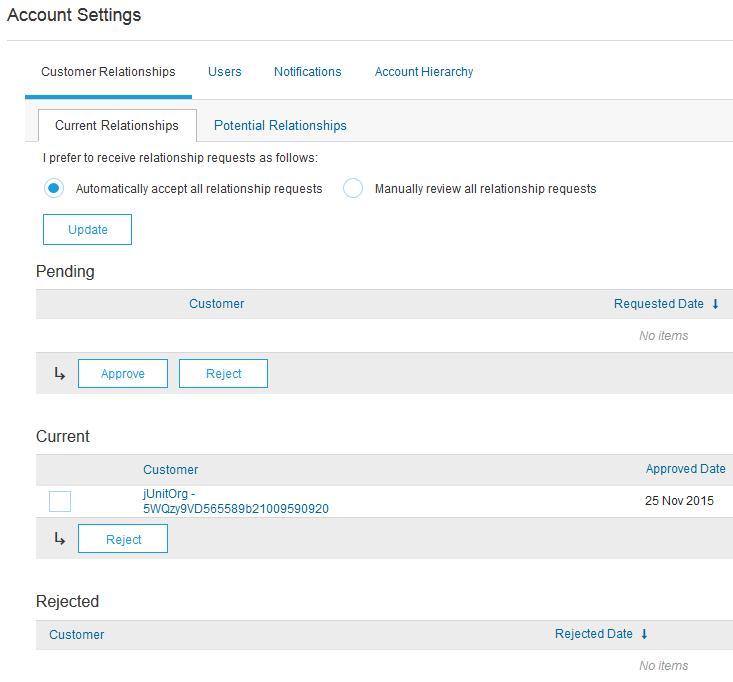 Current and Potential Relationships 1. Click on the Customer Relationships link in the Administration Navigator. 2.
