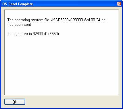 CR3000 Overview The information in the dialog helps to corroborate the signature of the operating system sent.