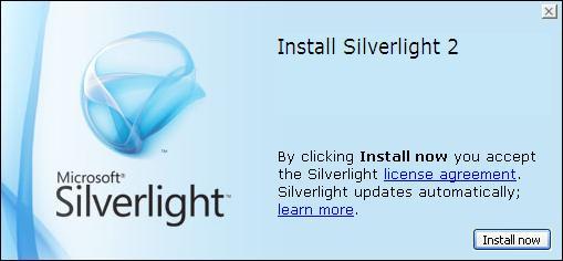 The Microsoft Silverlight Install