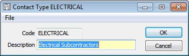 Document Control 45 User Fields Tab The user fields tab allows you to enter information into the user defined fields for contacts that were setup in the Parameters for Document Control.