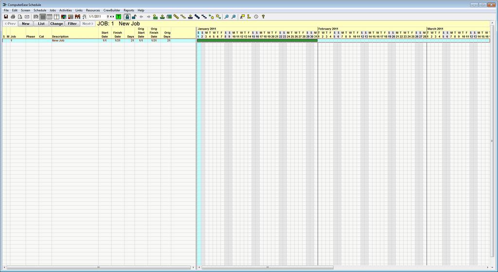 Scheduling 2 Scheduling 2.1 Editing the Schedule 47 ComputerEase scheduling is a Gantt chart style scheduling program.