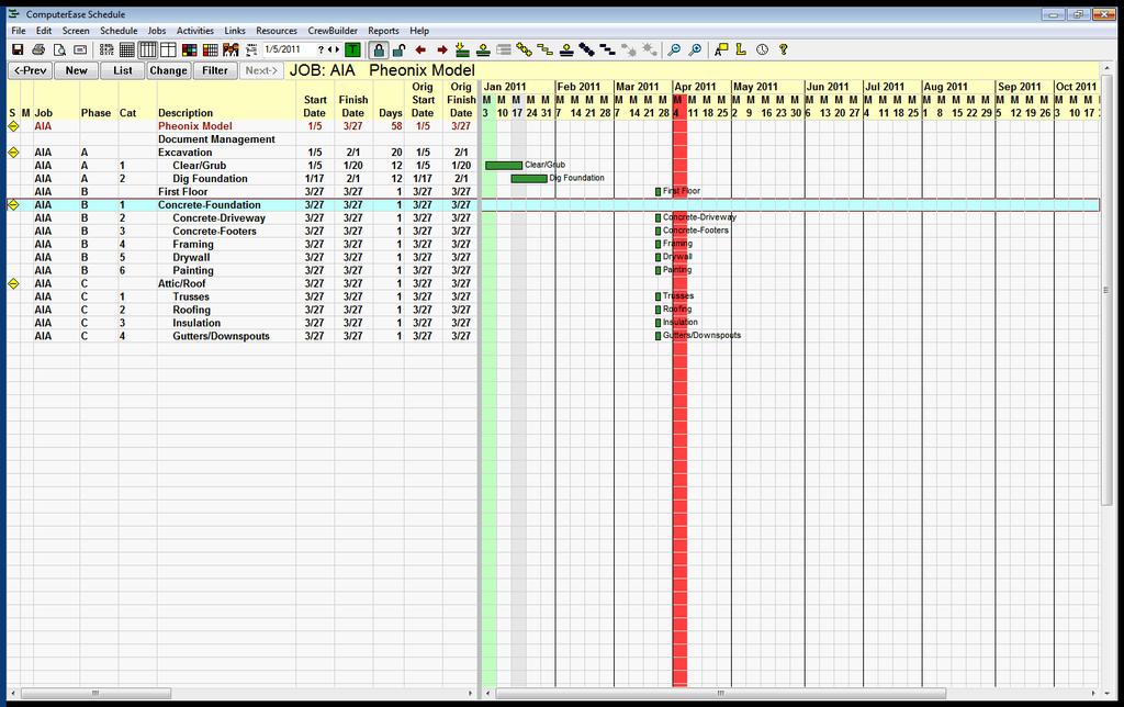 Scheduling 53 Daily Calendar View - The daily calendar view shows each day of the schedule in a separate column.