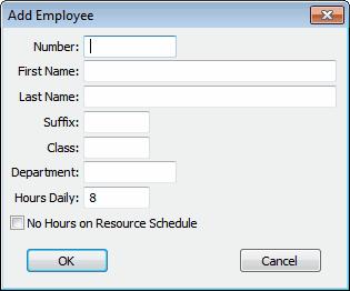 To change an employee s name, class or department, double-click the employee in the list or click once to select and then click the Edit button.