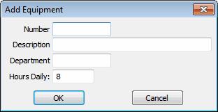 Scheduling 75 To import equipment from ComputerEase Equipment Costing, click on the Import button. This will import all active equipment from your ComputerEase Equipment Costing module.