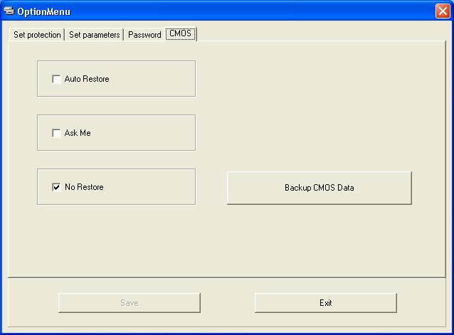 2.4 CMOS Recovery Setup data and the saved CMOS data on the hard drive for differences. Note: System will reboot twice to proceed with CMOS analysis. Figure 11 Figure 10 2.4.1 CMOS - Auto Restore: Enable: Protects CMOS data from being changed.