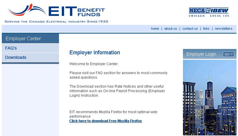org) and click on the Employer Information Link.