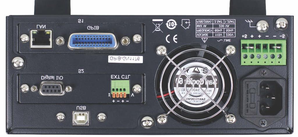 later. Interface card options include: LAN and GPIB, Digital I/O and Analog Control, RS485, or RS232.