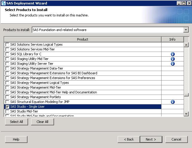 18 Chapter 3 SAS Studio Single-User 6. In the Specify SAS Installation Data File step, specify the full path for the SAS installation data file. Click Next. 7.