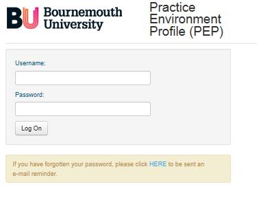 How to change your password? When you log onto your PEP there is a toolbar at the top of the page.