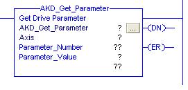 Ethernet IP with RSLogix 6 AKD Instructions 6.17 Motion Axis Get Parameter (AKD_Get_Parameter) 6.17.1 Description Use the motion axis get parameter (AKD_Get_Parameter) instruction to query a drive parameter from an axis.