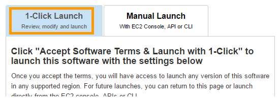 6. On the Launch on EC2 page,