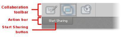 2. Application Sharing Application sharing enables you to share your applications or entire desktop with others in the session.