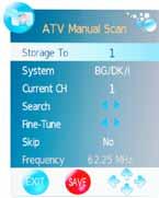 When the tuning procedure is complete, the channels will be automatically allocated to their correct channel number positions. DTV Manual Scan Press button to enter the submenu.