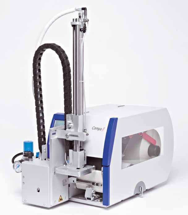 » APPLICATOR APL 100 The applicator APL 100 is an optional device to use with label printers of the Compa II series for automatically applying the printed label onto the product.