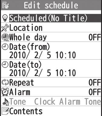 To switch Monthly/Weekly view: P.3-4 Monthly View Creating Calendar Events Save up to 000 entries.