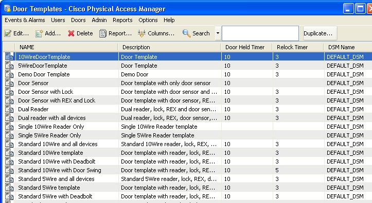 Configuring Door Templates Chapter 8 Configuring Door Templates Use door templates to create sets of hardware that can be applied to multiple doors.