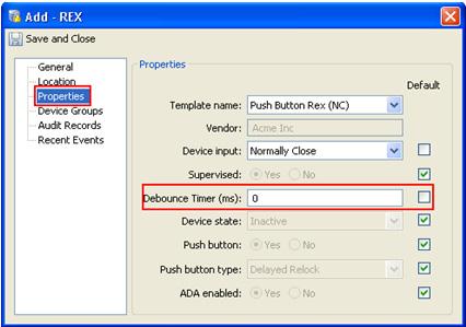 Right-click an interface and select a device for the interface. For example: New REX. c. In the device window, select Properties and enter the device settings.