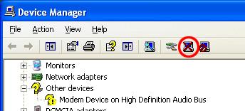 3. Highlight the BOX Interface (version x.xx) (or cable or rack mount interface) and select uninstall on the top menu bar.