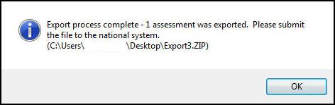 Select the Save to File button to save the error report. Select the Close icon in the upper right corner to close the error report. 7. Select the Export button to complete the export process. 8.