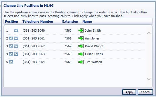 1.3.7 Removing a MLHG member from a MLHG You can remove a member line from a MLHG. This will not delete the line from the Business Group or Department, it will just no longer be a member of the MLHG.