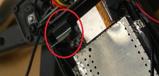 - Remove the gimbal connector from the motherboard.