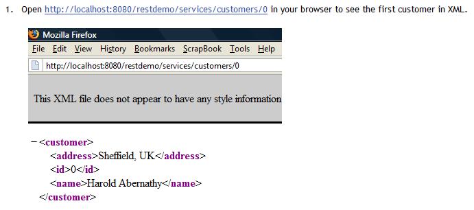 Example of RESTful Web Service Query