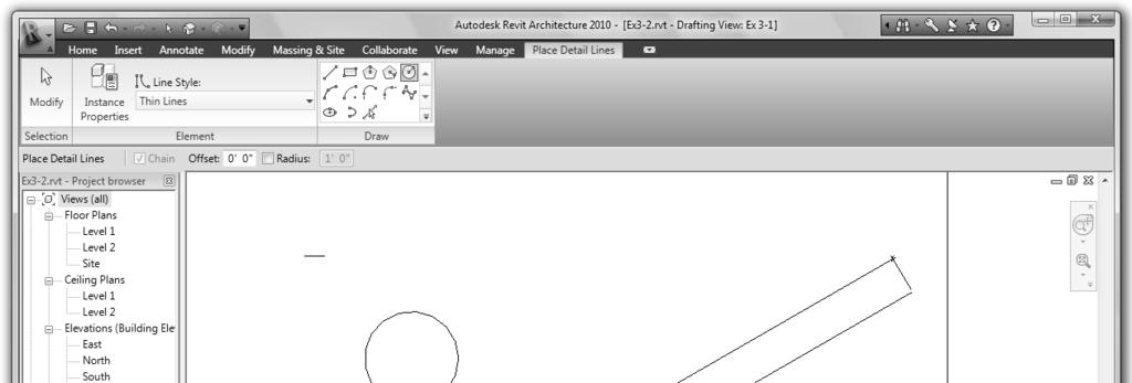Overview of Linework and Modify Tools 47. Type 1 6 5/8 and then press Enter (Figure 3-1.17). Figure 3-1.