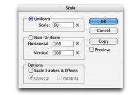 3. Select the Scale tool in the Tools panel. Take a moment to look at the two alternate tools under the Scale tool.